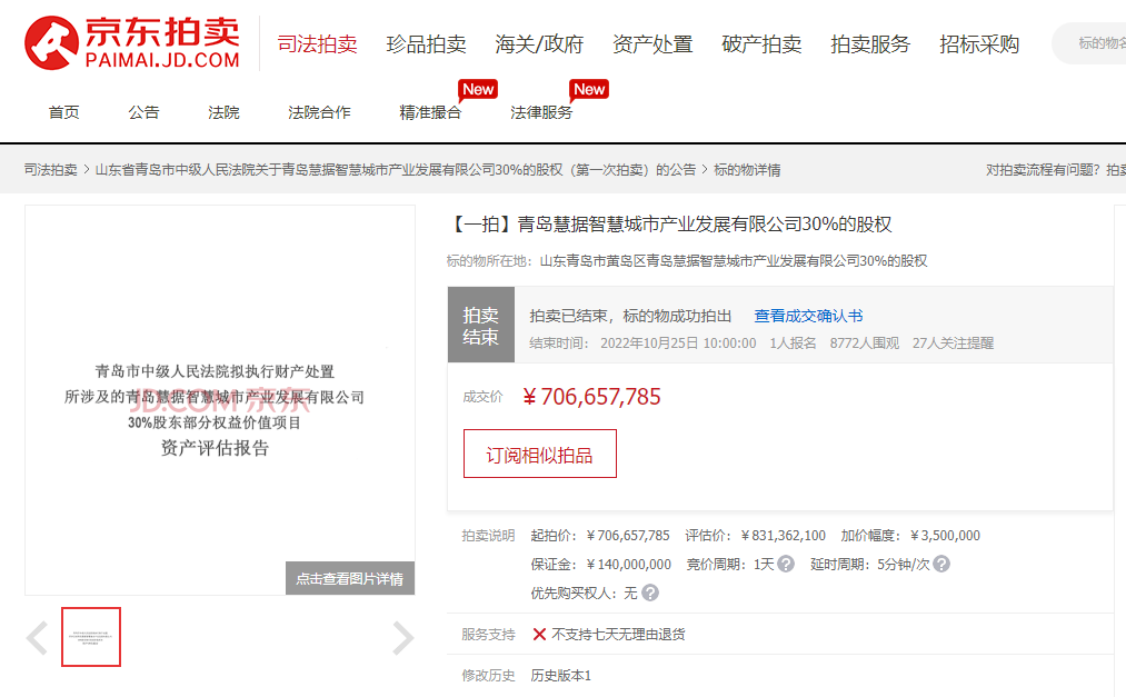 KAIYUN全流程服务助力法院资产处置提速 京东拍卖1111总成交额同比增长40%(图1)