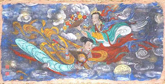 中国壁画艺术大师蔡树本瑰宝级kaiyun登陆入口开云作品参加2024法国奥林匹克拍卖会(图7)