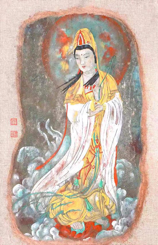 中国壁画艺术大师蔡树本瑰宝级kaiyun登陆入口开云作品参加2024法国奥林匹克拍卖会(图4)