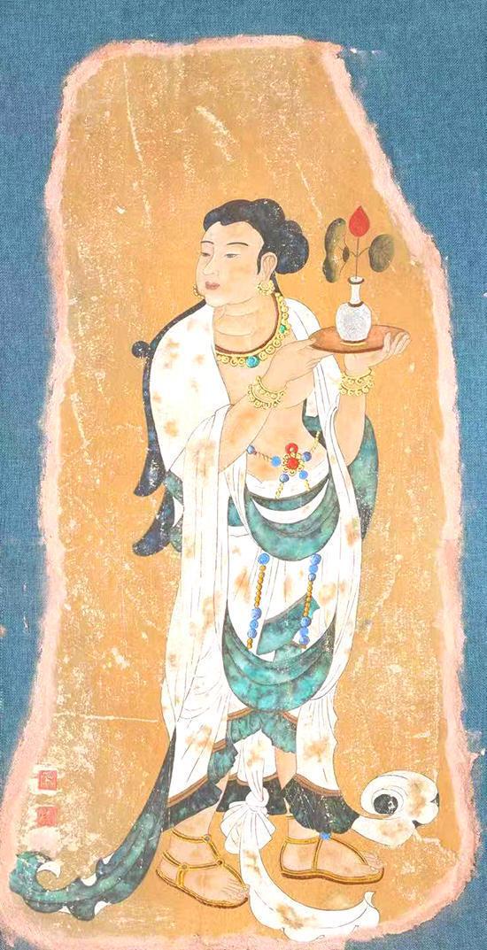 中国壁画艺术大师蔡树本瑰宝级kaiyun登陆入口开云作品参加2024法国奥林匹克拍卖会(图8)